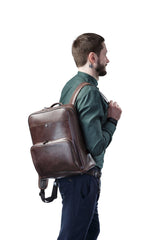 Brown Leather Backpack Leather Black Rucksack Laptop