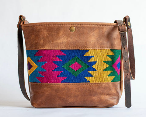 Small Crossbody Leather Tote Bag