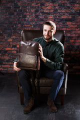 Brown Leather Backpack Leather Black Rucksack Laptop