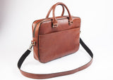 Leather Brown Laptop Briefcase | Leather Messenger Bag