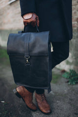 Leather Backpack Macbook Bag 13 Travel Rucksack