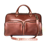 Leather Travel Bag With Pockets Duffel