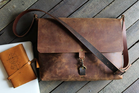 Leather Messenger Bag | Leather Laptop Bag