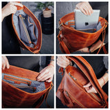 Genuine Leather Tote Bag Casual | Leather Messenger Bag