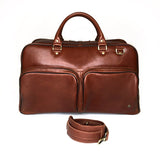 Leather Travel Bag With Pockets Duffel