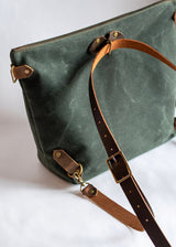 Waxed Canvas Convertible Crossbody Tote Backpack