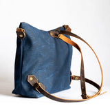 Waxed Canvas Convertible Crossbody Tote Backpack