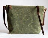 Waxed Canvas Convertible Crossbody Tote Backpack