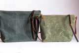 Waxed Canvas Convertible Crossbody Tote Backpack