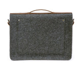 Felt Leather Messenger Bag